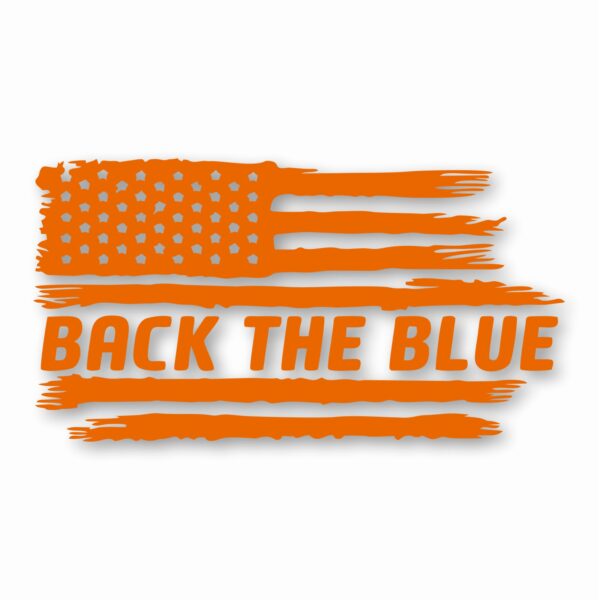 American Flag Back The Blue 1 - Vinyl Decal Sticker - CHOOSE Size & Color