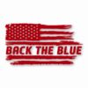 American Flag Back The Blue 1 - Vinyl Decal Sticker - CHOOSE Size & Color