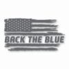 American Flag Back The Blue 1 - Vinyl Decal Sticker - CHOOSE Size & Color