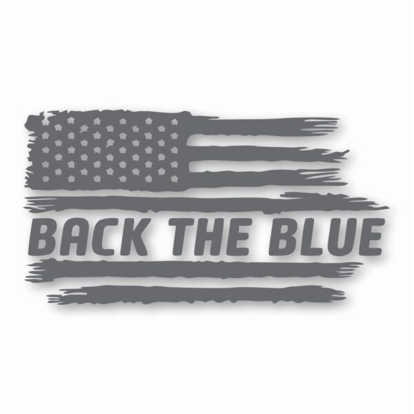 American Flag Back The Blue 1 - Vinyl Decal Sticker - CHOOSE Size & Color