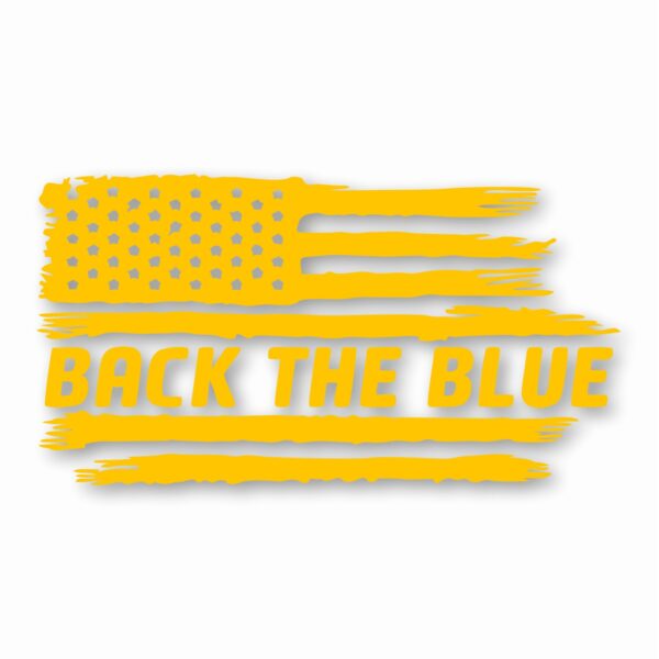 American Flag Back The Blue 1 - Vinyl Decal Sticker - CHOOSE Size & Color