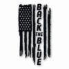 1118-Black.jpg American Flag Back The Blue 2 - Vinyl Decal Sticker - CHOOSE Size & Color