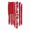 1118-Red.jpg American Flag Back The Blue 2 - Vinyl Decal Sticker - CHOOSE Size & Color