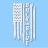 1118-White.jpg American Flag Back The Blue 2 - Vinyl Decal Sticker - CHOOSE Size & Color