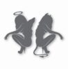 Kneeling Angel Devil Sexy Girls - Vinyl Decal Sticker - CHOOSE Size & Color