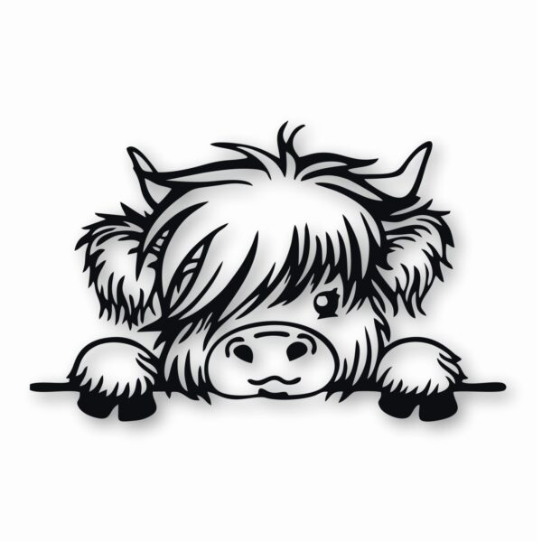 ADORABLE BABY HIGHLAND COW - Vinyl Decal Sticker - CHOOSE Size & Color
