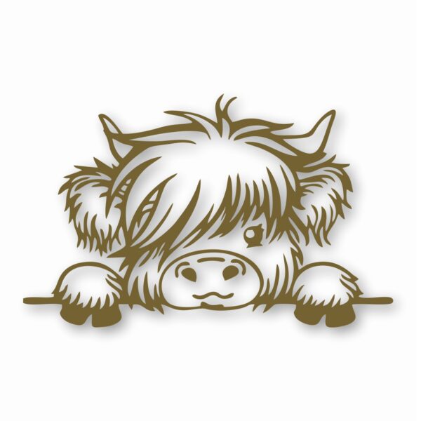 ADORABLE BABY HIGHLAND COW - Vinyl Decal Sticker - CHOOSE Size & Color