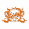 ADORABLE BABY HIGHLAND COW - Vinyl Decal Sticker - CHOOSE Size & Color