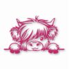 ADORABLE BABY HIGHLAND COW - Vinyl Decal Sticker - CHOOSE Size & Color