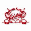 ADORABLE BABY HIGHLAND COW - Vinyl Decal Sticker - CHOOSE Size & Color