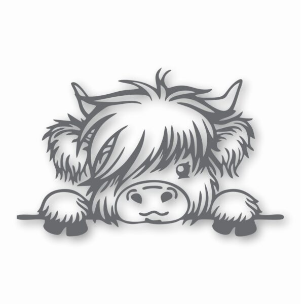 ADORABLE BABY HIGHLAND COW - Vinyl Decal Sticker - CHOOSE Size & Color