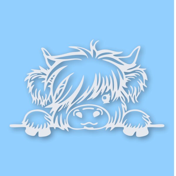 ADORABLE BABY HIGHLAND COW - Vinyl Decal Sticker - CHOOSE Size & Color