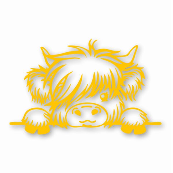 ADORABLE BABY HIGHLAND COW - Vinyl Decal Sticker - CHOOSE Size & Color