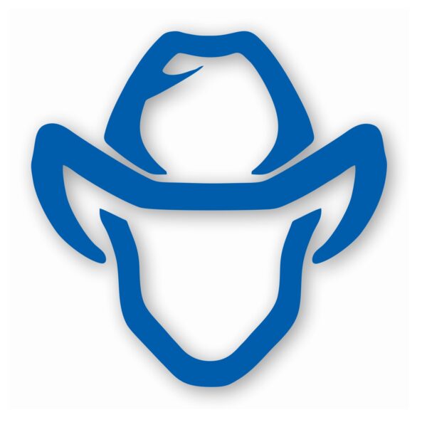 Cowboy Head Hat Western - Vinyl Decal Sticker - CHOOSE Size & Color