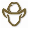 Cowboy Head Hat Western - Vinyl Decal Sticker - CHOOSE Size & Color
