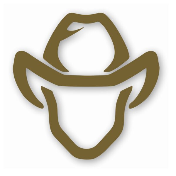 Cowboy Head Hat Western - Vinyl Decal Sticker - CHOOSE Size & Color