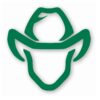 Cowboy Head Hat Western - Vinyl Decal Sticker - CHOOSE Size & Color