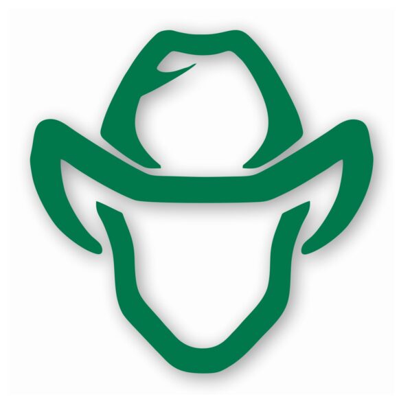 Cowboy Head Hat Western - Vinyl Decal Sticker - CHOOSE Size & Color