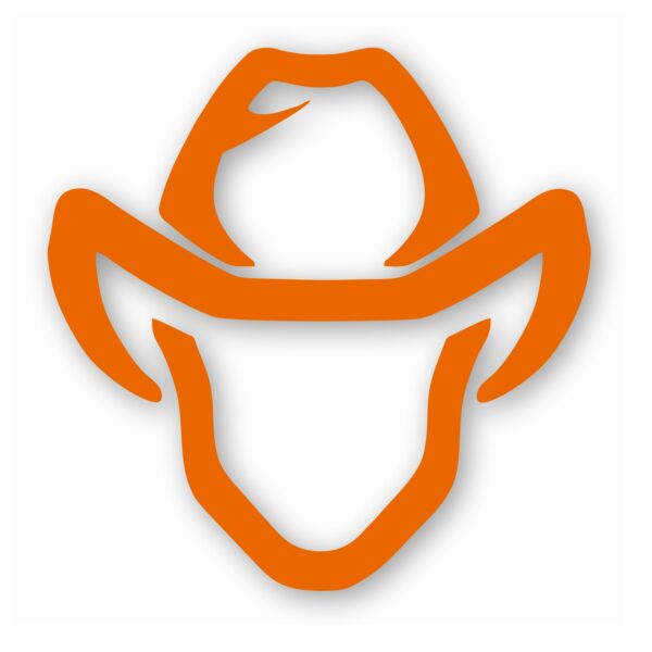 Cowboy Head Hat Western - Vinyl Decal Sticker - CHOOSE Size & Color