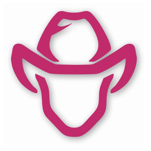 Cowboy Head Hat Western - Vinyl Decal Sticker - CHOOSE Size & Color