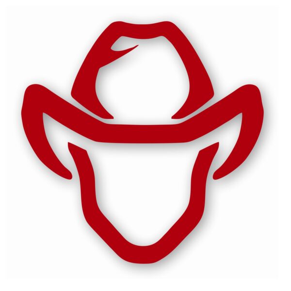 Cowboy Head Hat Western - Vinyl Decal Sticker - CHOOSE Size & Color