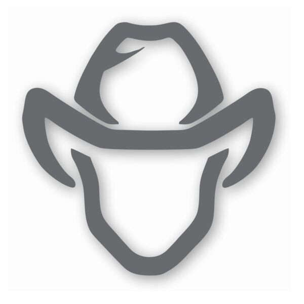 Cowboy Head Hat Western - Vinyl Decal Sticker - CHOOSE Size & Color