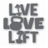 Barbell Weight Lifting Live Love Lift- Vinyl Decal Sticker - CHOOSE Size & Color