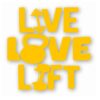 Barbell Weight Lifting Live Love Lift- Vinyl Decal Sticker - CHOOSE Size & Color