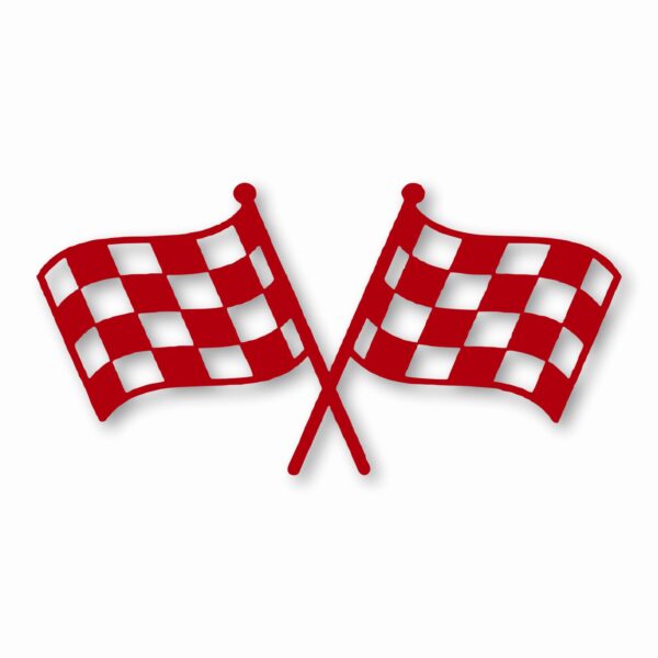 Checkered Racing Flag Finish Line - Vinyl Decal Sticker - CHOOSE Size & Color