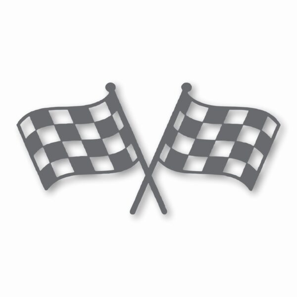 Checkered Racing Flag Finish Line - Vinyl Decal Sticker - CHOOSE Size & Color