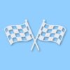Checkered Racing Flag Finish Line - Vinyl Decal Sticker - CHOOSE Size & Color