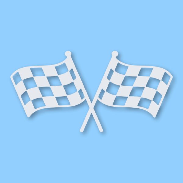 Checkered Racing Flag Finish Line - Vinyl Decal Sticker - CHOOSE Size & Color