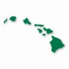 Hawaiian Islands Hawaii - Vinyl Decal Sticker - CHOOSE Size & Color