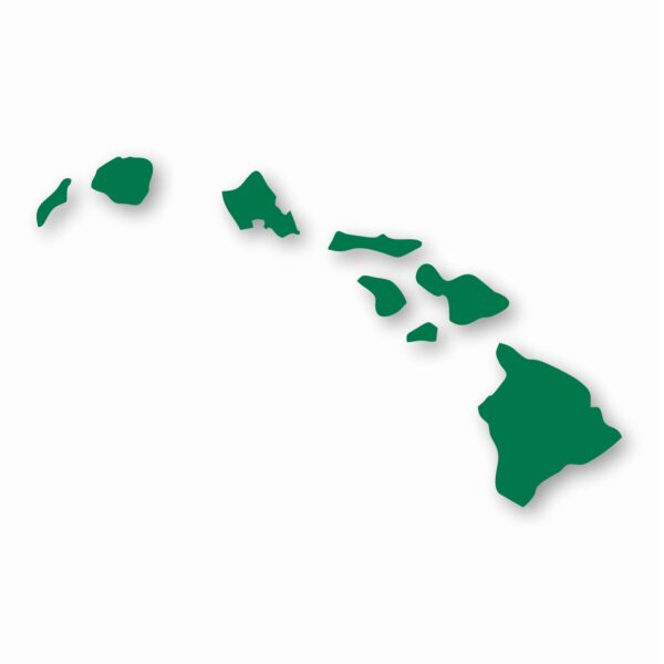 Hawaiian Islands Hawaii - Vinyl Decal Sticker - CHOOSE Size & Color