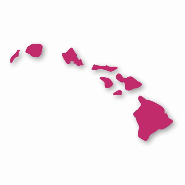 Hawaiian Islands Hawaii - Vinyl Decal Sticker - CHOOSE Size & Color