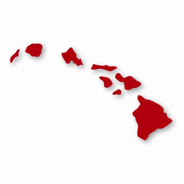 Hawaiian Islands Hawaii - Vinyl Decal Sticker - CHOOSE Size & Color