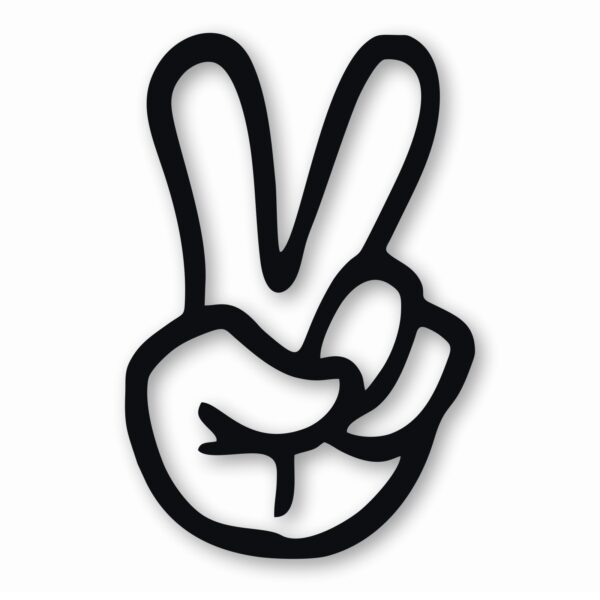 Peace Hand Sign - Vinyl Decal Sticker - CHOOSE Size & Color