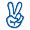 Peace Hand Sign - Vinyl Decal Sticker - CHOOSE Size & Color