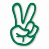 Peace Hand Sign - Vinyl Decal Sticker - CHOOSE Size & Color