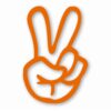 Peace Hand Sign - Vinyl Decal Sticker - CHOOSE Size & Color
