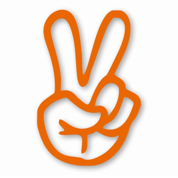 Peace Hand Sign - Vinyl Decal Sticker - CHOOSE Size & Color