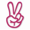 Peace Hand Sign - Vinyl Decal Sticker - CHOOSE Size & Color
