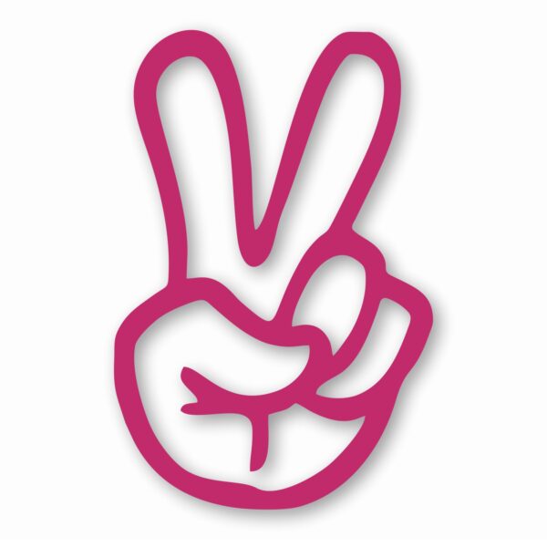 Peace Hand Sign - Vinyl Decal Sticker - CHOOSE Size & Color
