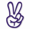 Peace Hand Sign - Vinyl Decal Sticker - CHOOSE Size & Color