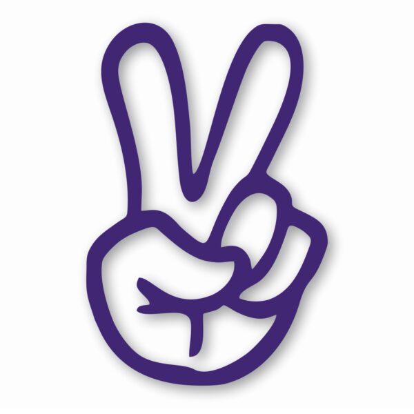 Peace Hand Sign - Vinyl Decal Sticker - CHOOSE Size & Color