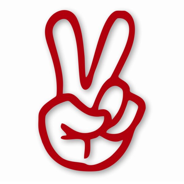 Peace Hand Sign - Vinyl Decal Sticker - CHOOSE Size & Color