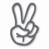 Peace Hand Sign - Vinyl Decal Sticker - CHOOSE Size & Color