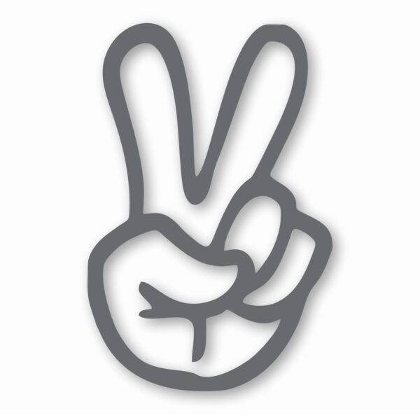 Peace Hand Sign - Vinyl Decal Sticker - CHOOSE Size & Color
