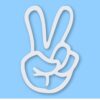 Peace Hand Sign - Vinyl Decal Sticker - CHOOSE Size & Color