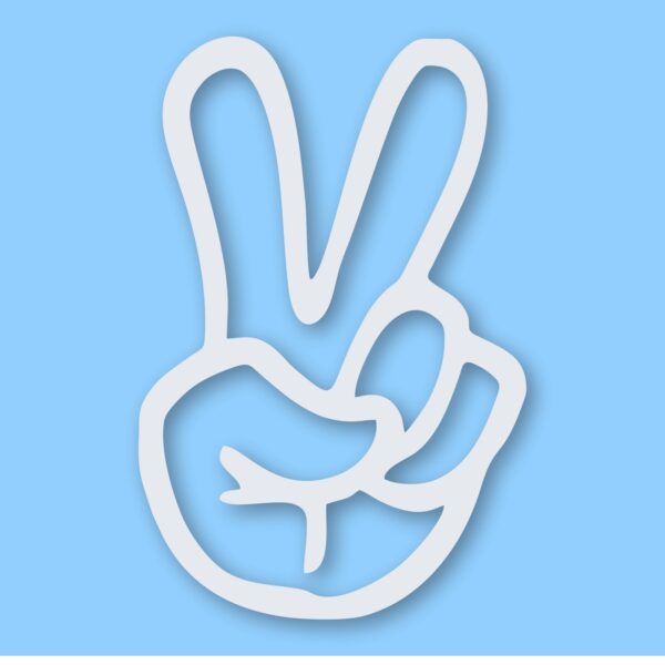 Peace Hand Sign - Vinyl Decal Sticker - CHOOSE Size & Color